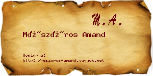 Mészáros Amand névjegykártya